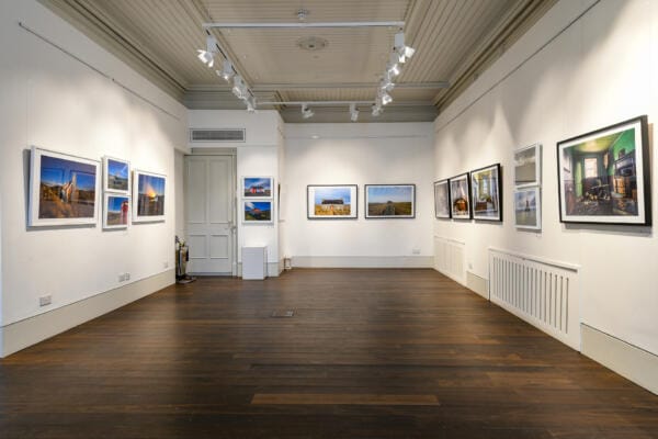 View of Dunoon Burgh Hall John Maher Exhibition from front windows